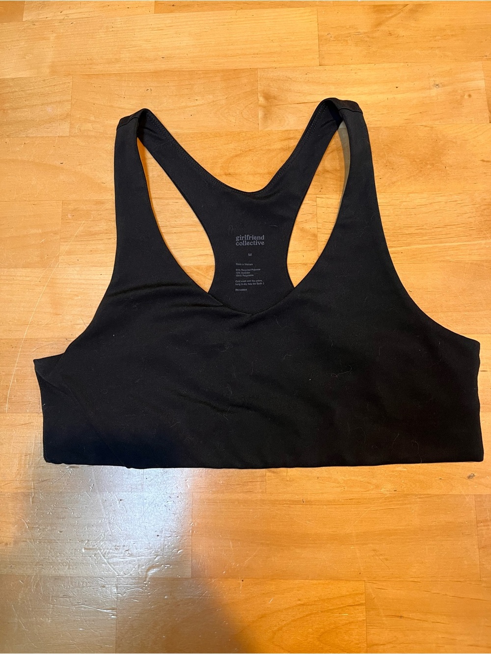 girlfriend collective Black Racerback Bra